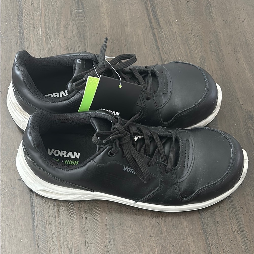 Voran 8.5 Black and White Shock Absorbing Men's SportSafe Sneakers